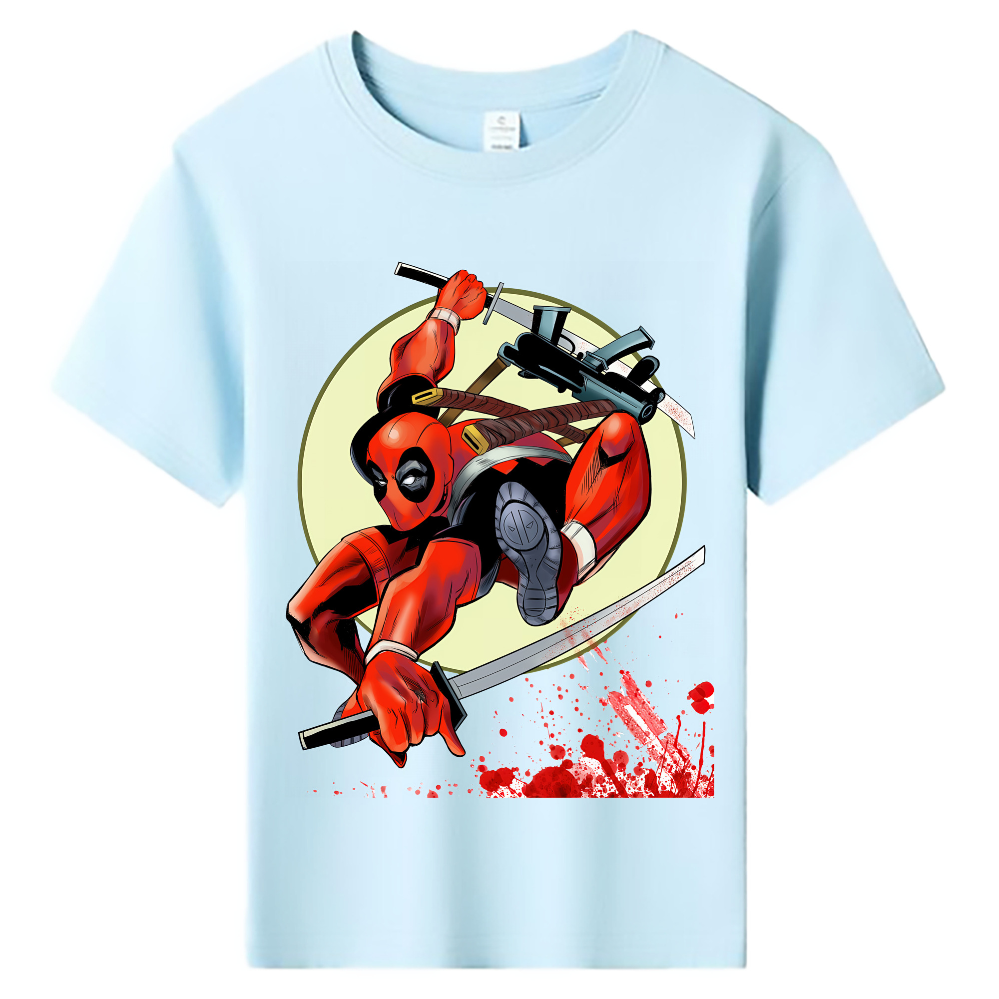 （画像用） Deadpool デッドプール 綿100％キッズTシャツ（フロントプリント）